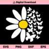 Daisy SVG, Daisy With Butterflies SVG, Daisy butterfly SVG, Simple Daisy SVG, Daisy Flower SVG, Daisy SVG File, Butterfly SVG