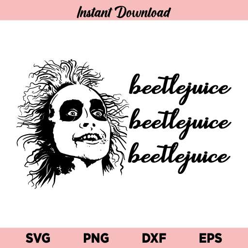 Beetlejuice SVG, Beetlejuice Face SVG, Beetlejuice SVG File, Halloween Shirt Designs SVG, Beetlejuice