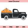 Fall Pumpkin Truck SVG, Pumpkin Truck SVG, Fall Truck SVG, Retro Pickup Truck with Pumpkins SVG, Halloween Truck SVG, PNG, DXF, Cricut, Cut File