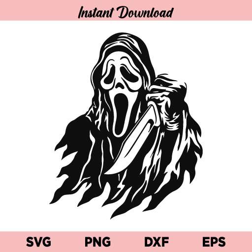 Scream Ghost Face Mask SVG, Scream SVG, Ghost Face Scream SVG, Horror Movie, Halloween, Scream Ghost SVG, Scream, SVG, PNG, DXF, Cricut, Cut File