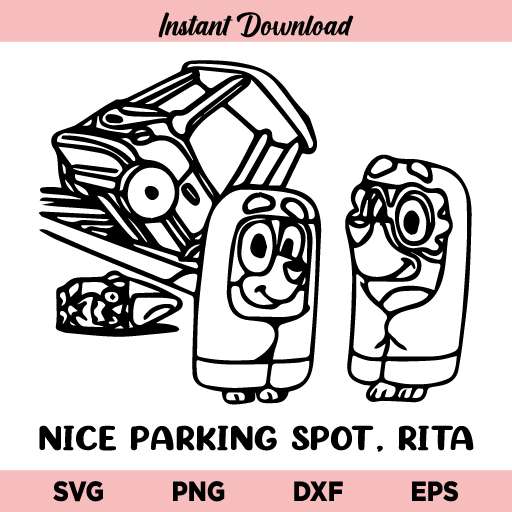Nice Parking Spot Rita Blue Heeler SVG