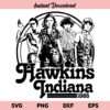 Hawkins Indiana 1985 With Characters SVG