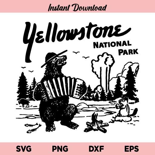 Yellowstone National Park Bear SVG
