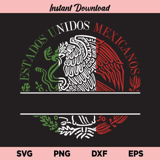 Escudo Mexicano Tricolor Monogram SVG