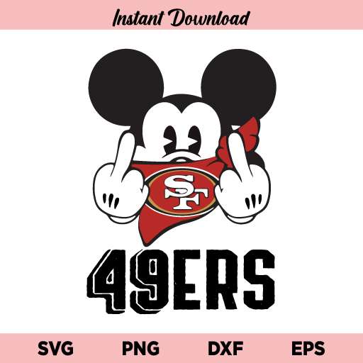 49ers Mickey Mouse SVG