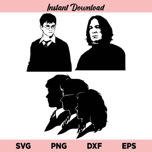 Harry Potter SVG, Harry Potter Characters Face SVG, Harry Potter Characters SVG, Harry Potter Faces Digital Files