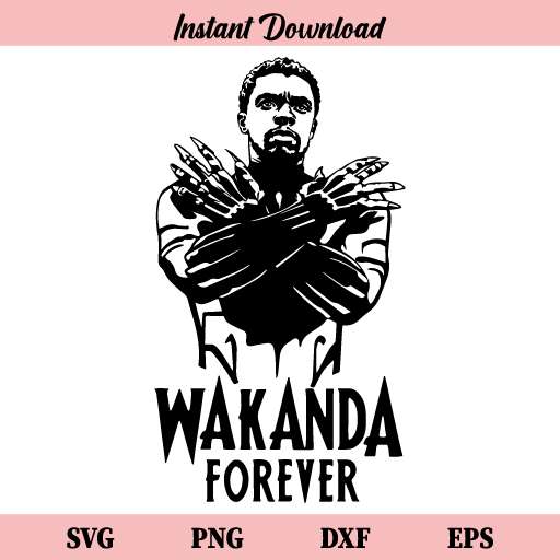 Wakanda Forever Black Panther SVG