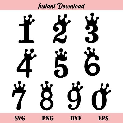 Birthday Cake Topper Numbers SVG