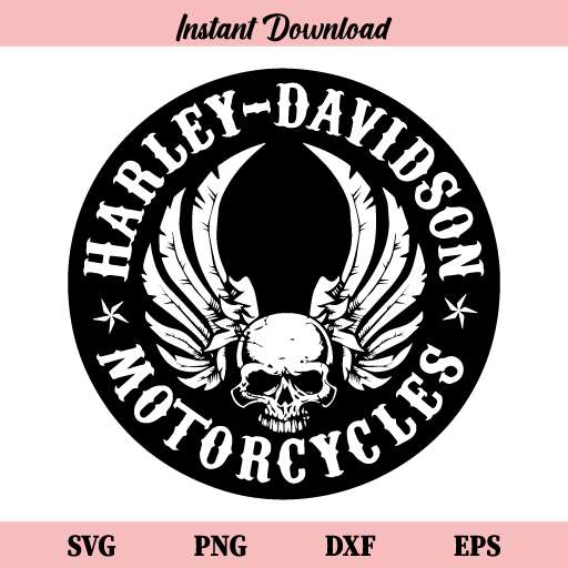 Harley Davidson Motorcycles Skull SVG