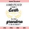 Handpicked For Earth By My Grandma In Heaven SVG
